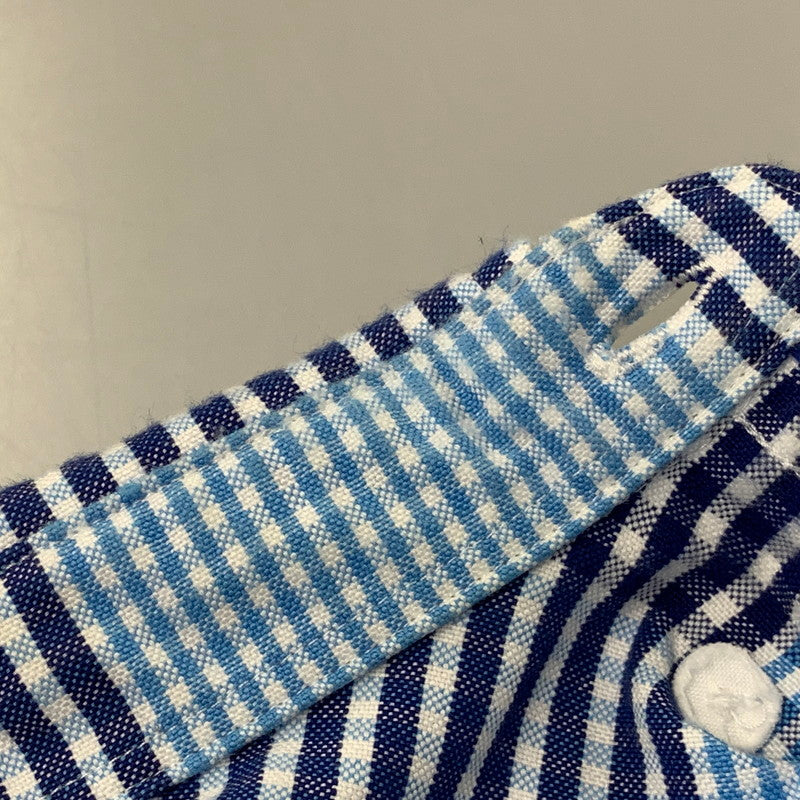【中古品】【メンズ】 Brooks Brothers ブルックスブラザーズ RED FLEECE GINGHAM CHECK LS SHIRT ギンガムチェック ロングスリーブ シャツ 長袖 145-260715-as-03-izu サイズ：S カラー：ブルー系 万代Net店