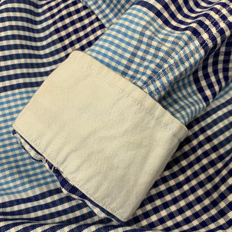 【中古品】【メンズ】 Brooks Brothers ブルックスブラザーズ RED FLEECE GINGHAM CHECK LS SHIRT ギンガムチェック ロングスリーブ シャツ 長袖 145-260715-as-03-izu サイズ：S カラー：ブルー系 万代Net店