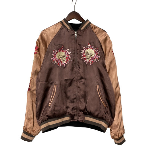 【中古品】【メンズ】 飛翔白麗 REVERSIBLE RAYON SUKAJAN リバーシブル レーヨン スカジャン ジャケット 145-260530-as-02-izu サイズ：M カラー：ピンク系/ブラック 万代Net店