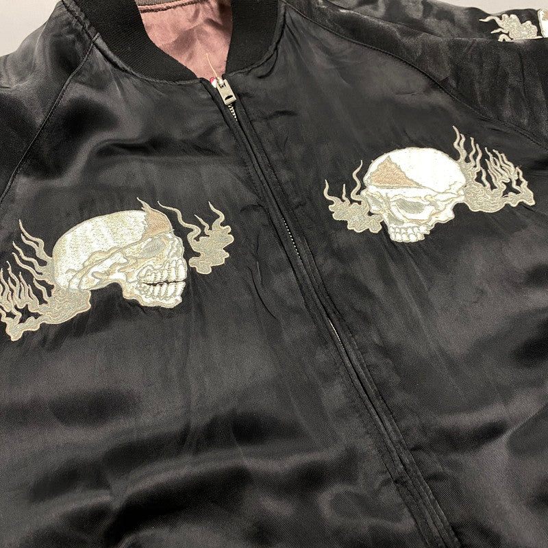 【中古品】【メンズ】 飛翔白麗 REVERSIBLE RAYON SUKAJAN リバーシブル レーヨン スカジャン ジャケット 145-260530-as-02-izu サイズ：M カラー：ピンク系/ブラック 万代Net店