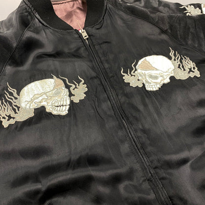 【中古品】【メンズ】 飛翔白麗 REVERSIBLE RAYON SUKAJAN リバーシブル レーヨン スカジャン ジャケット 145-260530-as-02-izu サイズ：M カラー：ピンク系/ブラック 万代Net店