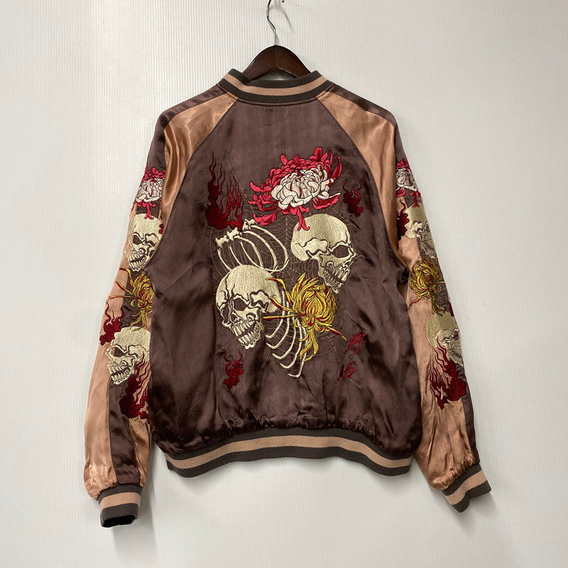 【中古品】【メンズ】 飛翔白麗 REVERSIBLE RAYON SUKAJAN リバーシブル レーヨン スカジャン ジャケット 145-260530-as-02-izu サイズ：M カラー：ピンク系/ブラック 万代Net店
