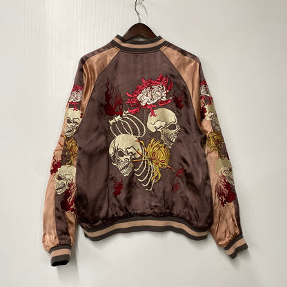 【中古品】【メンズ】 飛翔白麗 REVERSIBLE RAYON SUKAJAN リバーシブル レーヨン スカジャン ジャケット 145-260530-as-02-izu サイズ：M カラー：ピンク系/ブラック 万代Net店