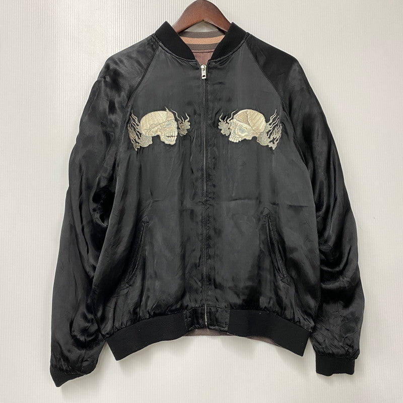 【中古品】【メンズ】 飛翔白麗 REVERSIBLE RAYON SUKAJAN リバーシブル レーヨン スカジャン ジャケット 145-260530-as-02-izu サイズ：M カラー：ピンク系/ブラック 万代Net店