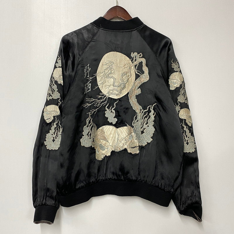 【中古品】【メンズ】 飛翔白麗 REVERSIBLE RAYON SUKAJAN リバーシブル レーヨン スカジャン ジャケット 145-260530-as-02-izu サイズ：M カラー：ピンク系/ブラック 万代Net店