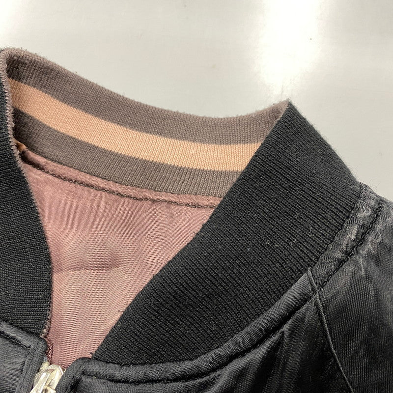 【中古品】【メンズ】 飛翔白麗 REVERSIBLE RAYON SUKAJAN リバーシブル レーヨン スカジャン ジャケット 145-260530-as-02-izu サイズ：M カラー：ピンク系/ブラック 万代Net店