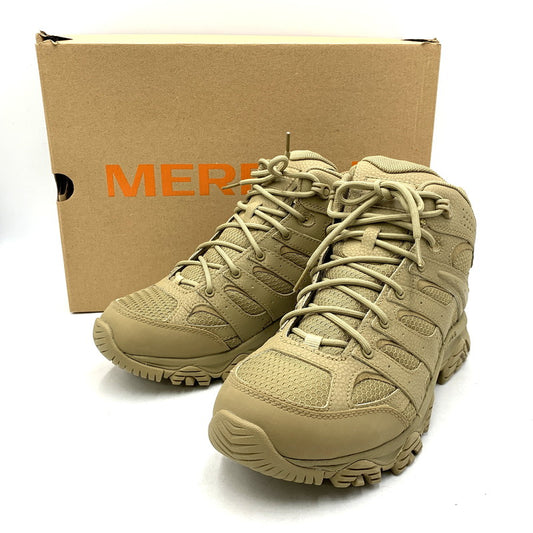 【中古美品】【メンズ】 MERRELL メレル J004111 MOAB 3 MID TACTICAL WP モアブ 3 ミッド タクティカル ウォータープルーフ スニーカー 靴 162-260530-kh-07-izu サイズ：28 カラー：DARK COYOTE 万代Net店