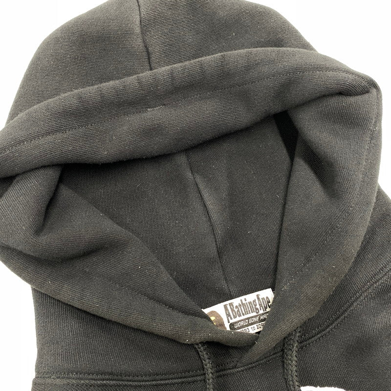 【中古品】【メンズ】 A BATHING APE アベイシングエイプ 001PPJ801056I BAPE SPORTS GRAPHIC PULLOVER HOODIE ベイプ スポーツ グラフィック プルオーバー フーディー トップス 長袖 142-260529-ya-13-izu サイズ：S カラー：ブラック 万代Net店
