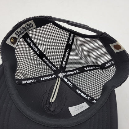 【中古品】【メンズ/レディース】 A BATHING APE アベイシングエイプ 001CPL802002L CRYSTAL STONE STA LOGO MESH CAP クリスタル ストーン ロゴ メッシュ キャップ 帽子 185-260530-kh-01-izu サイズ：F カラー：ブラック 万代Net店