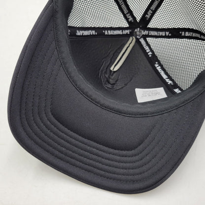【中古品】【メンズ/レディース】 A BATHING APE アベイシングエイプ 001CPL802002L CRYSTAL STONE STA LOGO MESH CAP クリスタル ストーン ロゴ メッシュ キャップ 帽子 185-260530-kh-01-izu サイズ：F カラー：ブラック 万代Net店