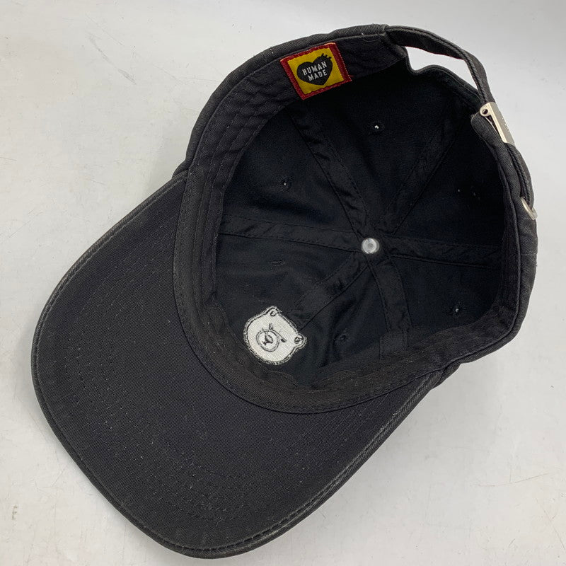 【中古品】【メンズ/レディース】 HUMAN MADE ヒューマンメード 6PANEL TWILL CAP 6パネル ツイル キャップ 帽子 185-260530-km-01-izu サイズ：F カラー：ブラック 万代Net店