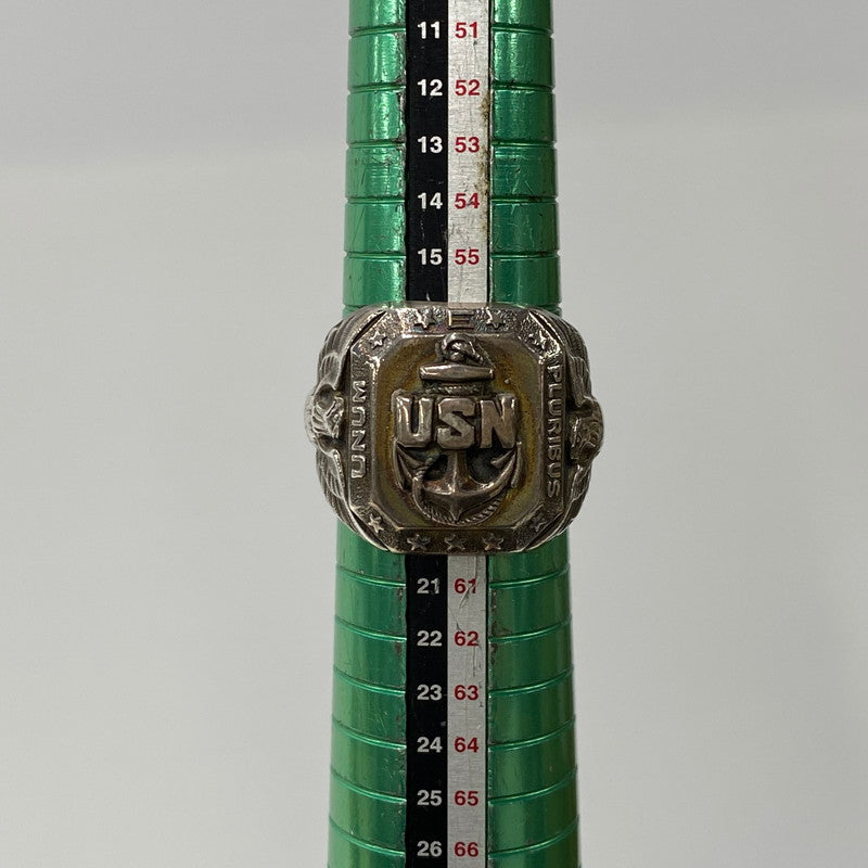 【中古品】【メンズ】 U.S.NAVY ユーエスネイビー STERLING スターリング 推定40’～50’S JO刻印 ANCHOR RING アンカー リング 指輪 アクセサリー 192-260603-cs-09-izu カラー：シルバー 万代Net店