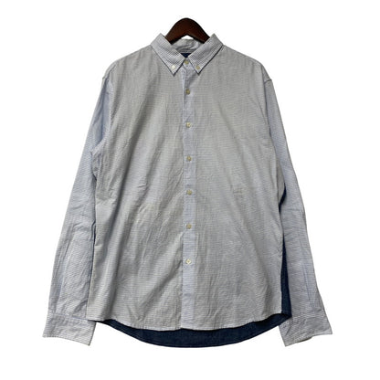 【中古品】【メンズ】 PALACE パレス HIPPY SALUTE SHIRT ヒッピー サルート シャツ トップス 長袖 142-260529-ya-10-izu サイズ：L カラー：ブルー×ホワイト 万代Net店