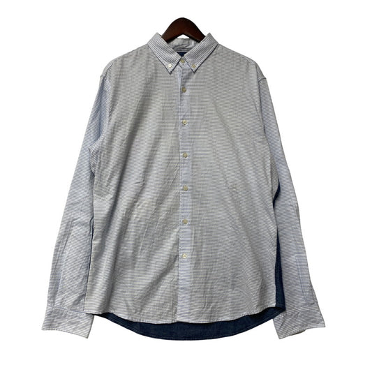 【中古品】【メンズ】 PALACE パレス HIPPY SALUTE SHIRT ヒッピー サルート シャツ トップス 長袖 142-260529-ya-10-izu サイズ：L カラー：ブルー×ホワイト 万代Net店