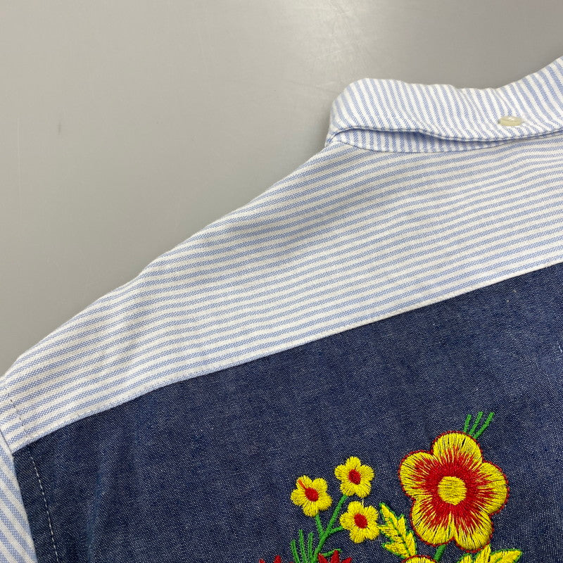 【中古品】【メンズ】 PALACE パレス HIPPY SALUTE SHIRT ヒッピー サルート シャツ トップス 長袖 142-260529-ya-10-izu サイズ：L カラー：ブルー×ホワイト 万代Net店