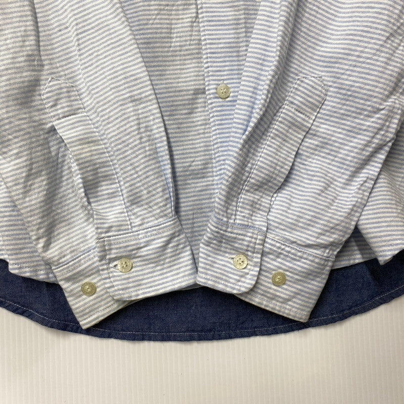 【中古品】【メンズ】 PALACE パレス HIPPY SALUTE SHIRT ヒッピー サルート シャツ トップス 長袖 142-260529-ya-10-izu サイズ：L カラー：ブルー×ホワイト 万代Net店