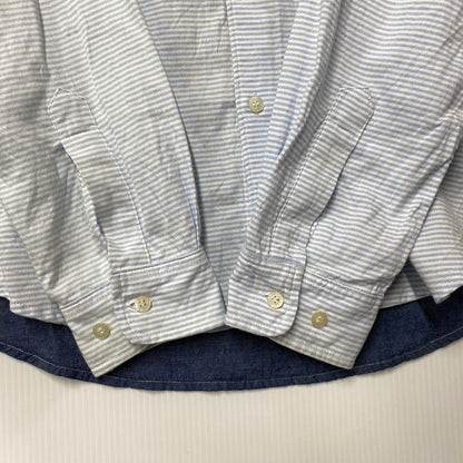 【中古品】【メンズ】 PALACE パレス HIPPY SALUTE SHIRT ヒッピー サルート シャツ トップス 長袖 142-260529-ya-10-izu サイズ：L カラー：ブルー×ホワイト 万代Net店
