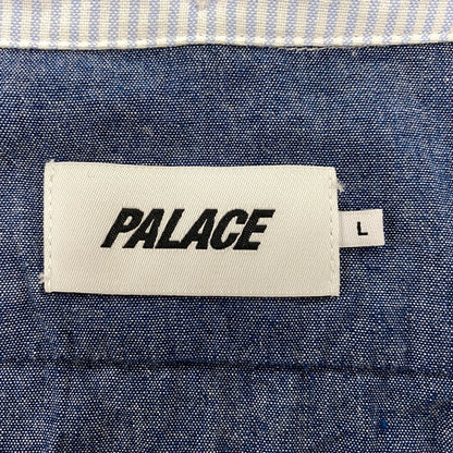 【中古品】【メンズ】 PALACE パレス HIPPY SALUTE SHIRT ヒッピー サルート シャツ トップス 長袖 142-260529-ya-10-izu サイズ：L カラー：ブルー×ホワイト 万代Net店