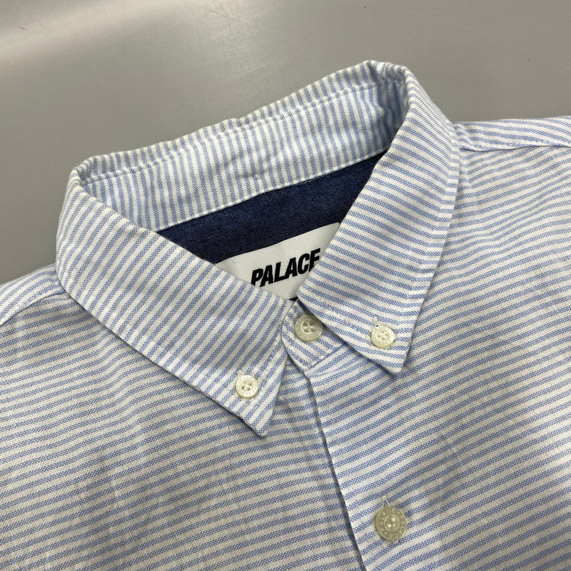 【中古品】【メンズ】 PALACE パレス HIPPY SALUTE SHIRT ヒッピー サルート シャツ トップス 長袖 142-260529-ya-10-izu サイズ：L カラー：ブルー×ホワイト 万代Net店