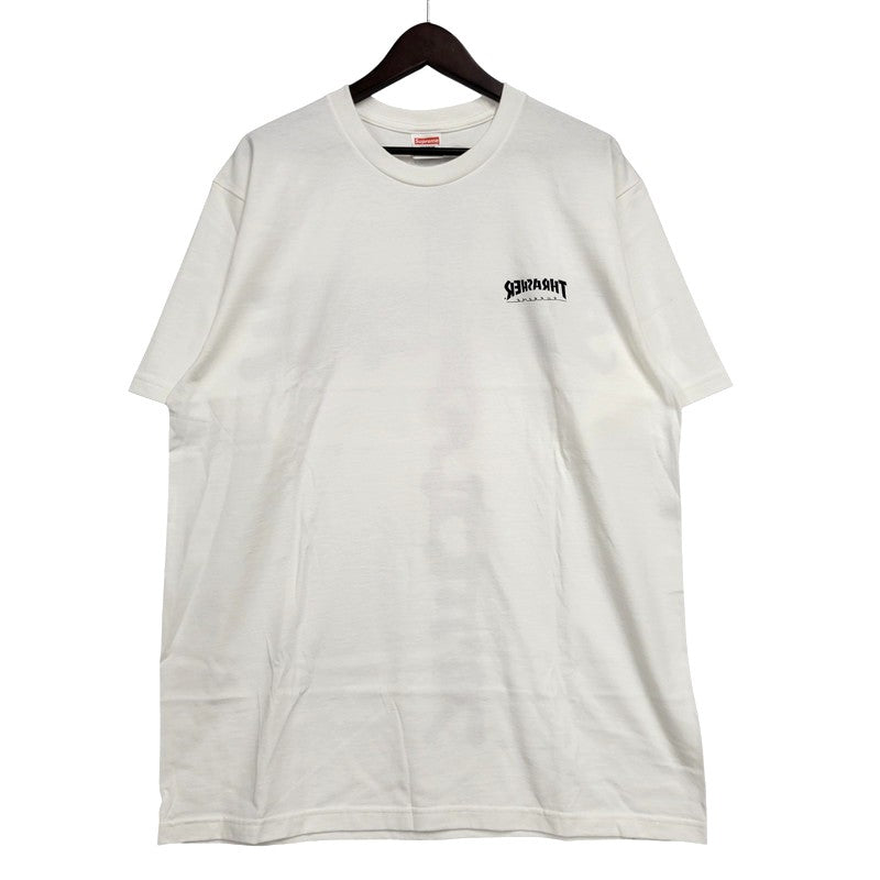 【中古美品】【メンズ】 SUPREME シュプリーム × THRASHER スラッシャー 24SS CROSS TEE クロス Tシャツ トップス 半袖 149-260529-ya-06-izu サイズ：L カラー：WHITE 万代Net店