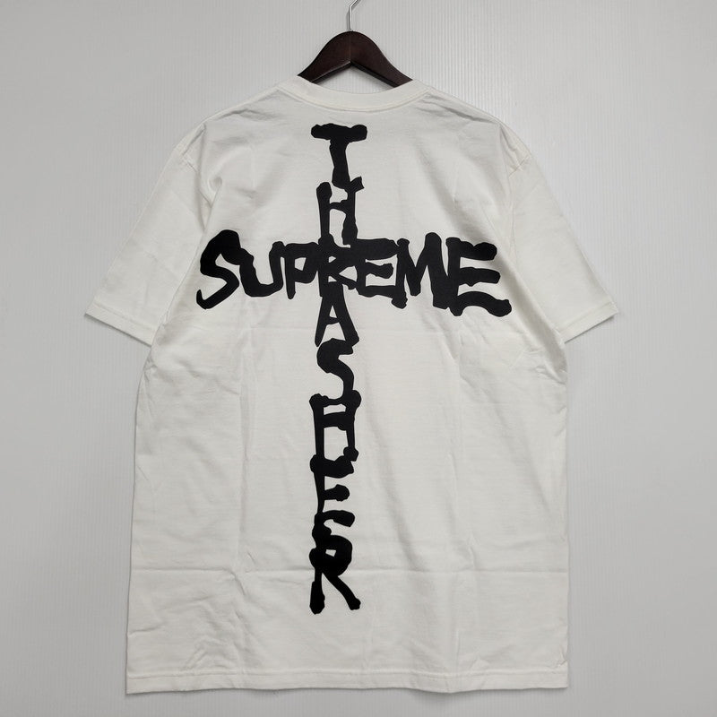 【中古美品】【メンズ】 SUPREME シュプリーム × THRASHER スラッシャー 24SS CROSS TEE クロス Tシャツ トップス 半袖 149-260529-ya-06-izu サイズ：L カラー：WHITE 万代Net店