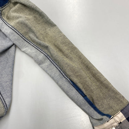 【中古品】【メンズ】 BLACK LABEL CRESTBRIDGE ブラックレーベル・クレストブリッジ PATCHWORK DENIM JACKET 51F17-116-28 パッチワーク デニムジャケット 141-260530-as-01-izu サイズ：L カラー：インディゴ 万代Net店