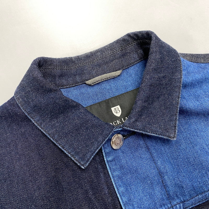 【中古品】【メンズ】 BLACK LABEL CRESTBRIDGE ブラックレーベル・クレストブリッジ PATCHWORK DENIM JACKET 51F17-116-28 パッチワーク デニムジャケット 141-260530-as-01-izu サイズ：L カラー：インディゴ 万代Net店