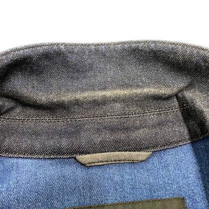【中古品】【メンズ】 BLACK LABEL CRESTBRIDGE ブラックレーベル・クレストブリッジ PATCHWORK DENIM JACKET 51F17-116-28 パッチワーク デニムジャケット 141-260530-as-01-izu サイズ：L カラー：インディゴ 万代Net店