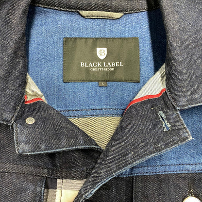 【中古品】【メンズ】 BLACK LABEL CRESTBRIDGE ブラックレーベル・クレストブリッジ PATCHWORK DENIM JACKET 51F17-116-28 パッチワーク デニムジャケット 141-260530-as-01-izu サイズ：L カラー：インディゴ 万代Net店