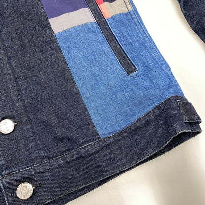 【中古品】【メンズ】 BLACK LABEL CRESTBRIDGE ブラックレーベル・クレストブリッジ PATCHWORK DENIM JACKET 51F17-116-28 パッチワーク デニムジャケット 141-260530-as-01-izu サイズ：L カラー：インディゴ 万代Net店