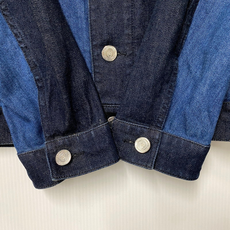 【中古品】【メンズ】 BLACK LABEL CRESTBRIDGE ブラックレーベル・クレストブリッジ PATCHWORK DENIM JACKET 51F17-116-28 パッチワーク デニムジャケット 141-260530-as-01-izu サイズ：L カラー：インディゴ 万代Net店