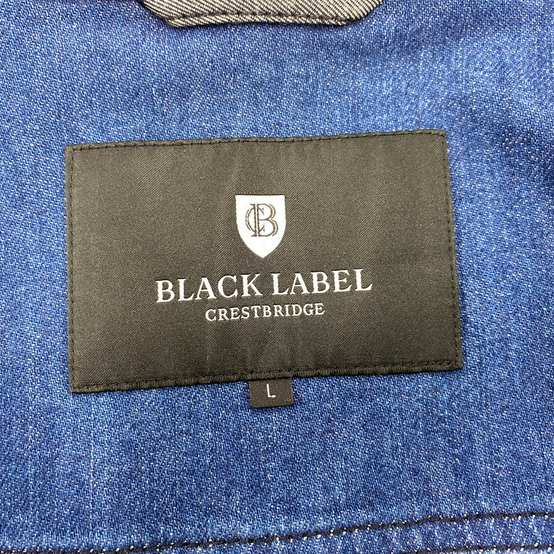 【中古品】【メンズ】 BLACK LABEL CRESTBRIDGE ブラックレーベル・クレストブリッジ PATCHWORK DENIM JACKET 51F17-116-28 パッチワーク デニムジャケット 141-260530-as-01-izu サイズ：L カラー：インディゴ 万代Net店