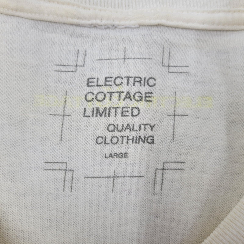 【中古品】【メンズ】 ELECTRIC COTTAGE エレクトリックコテージ EARTH アース S S TEE ショートスリーブ Tシャツ トップス 半袖 142-260602-ya-09-izu サイズ：L カラー：ホワイト系 万代Net店
