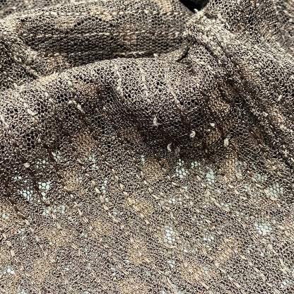 【中古美品】【メンズ】 JUHA ユハ 10230704-2 26SS FEATHER LACE SS SHIRT フェザー レース ショートスリーブ シャツ トップス 半袖 140-260529-cs-06-izu サイズ：4 カラー：ブラウン 万代Net店