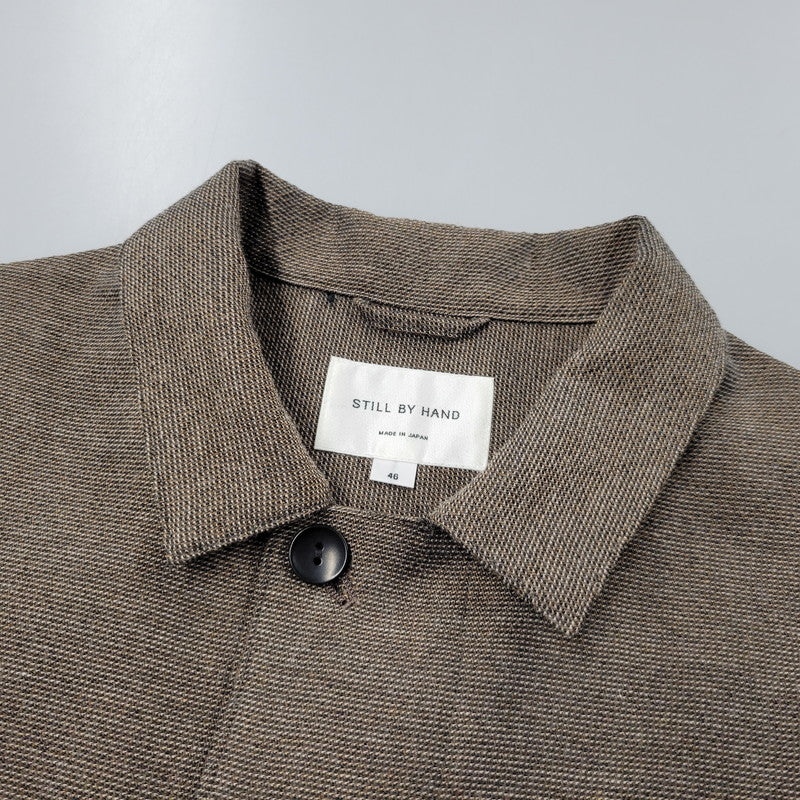 【中古美品】【メンズ】 STILL BY HAND スティルバイハンド MIXED COLOUR SHIRT JACKET BL04261 ミックスカラーシャツジャケット 140-260530-as-04-izu サイズ：46 カラー：ブラウン 万代Net店