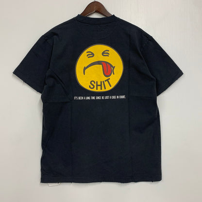 【中古美品】【メンズ】 HANDTEX ハンドテックス × MASAYOSHI WATANABE HT3-CST-JM6 SMILE PRINT SS TEE スマイル プリント ショートスリーブ Tシャツ トップス 145-260530-kh-12-izu サイズ：M カラー：ブラック 万代Net店