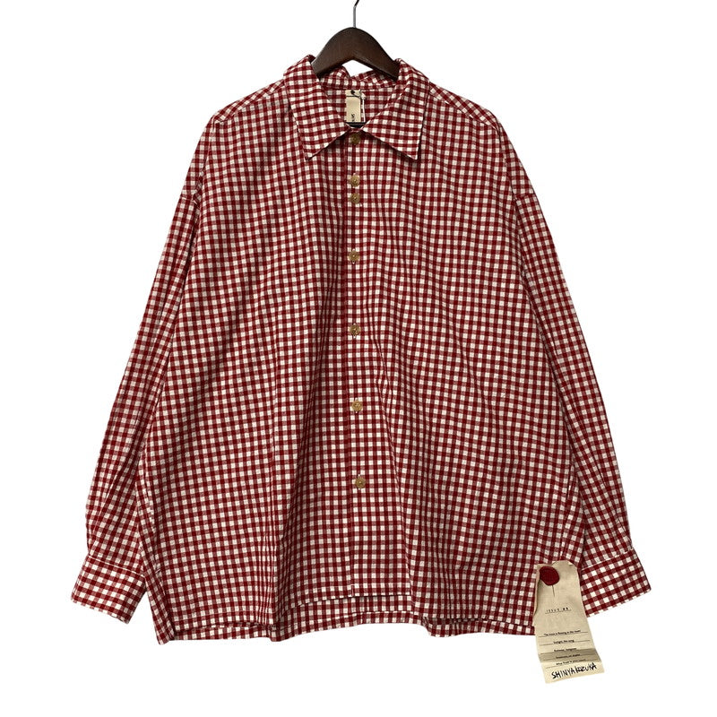 【中古美品】【メンズ】 SHINYAKOZUKA シンヤコヅカ 2601SK74 ROOMY SHIRT ルーミー シャツ トップス 長袖 140-260529-cs-03-izu サイズ：M カラー：レッド 万代Net店
