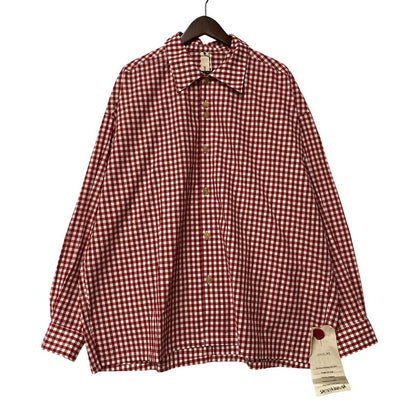 【中古美品】【メンズ】 SHINYAKOZUKA シンヤコヅカ 2601SK74 ROOMY SHIRT ルーミー シャツ トップス 長袖 140-260529-cs-03-izu サイズ：M カラー：レッド 万代Net店