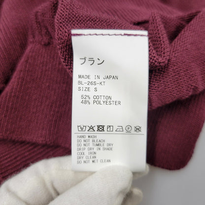 【中古美品】【メンズ】 BLANC YM ブランワイエム WIDE KNIT T-SHIRT BL-26S-KT ワイドニットTシャツ 140-260530-as-14-izu サイズ：S カラー：BURGUNDY 万代Net店