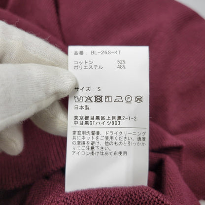 【中古美品】【メンズ】 BLANC YM ブランワイエム WIDE KNIT T-SHIRT BL-26S-KT ワイドニットTシャツ 140-260530-as-14-izu サイズ：S カラー：BURGUNDY 万代Net店
