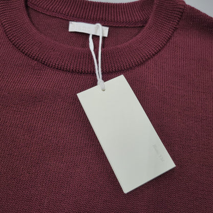 【中古美品】【メンズ】 BLANC YM ブランワイエム WIDE KNIT T-SHIRT BL-26S-KT ワイドニットTシャツ 140-260530-as-14-izu サイズ：S カラー：BURGUNDY 万代Net店