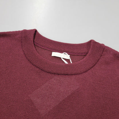 【中古美品】【メンズ】 BLANC YM ブランワイエム WIDE KNIT T-SHIRT BL-26S-KT ワイドニットTシャツ 140-260530-as-14-izu サイズ：S カラー：BURGUNDY 万代Net店