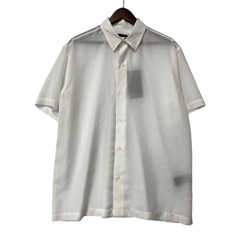 【中古美品】【メンズ】 JUHA ユハ 10230704-4 SHEER LIGHT SS SHIRT シアー ライト ショートスリーブ シャツ トップス 半袖 140-260529-cs-09-izu サイズ：4 カラー：ホワイト 万代Net店