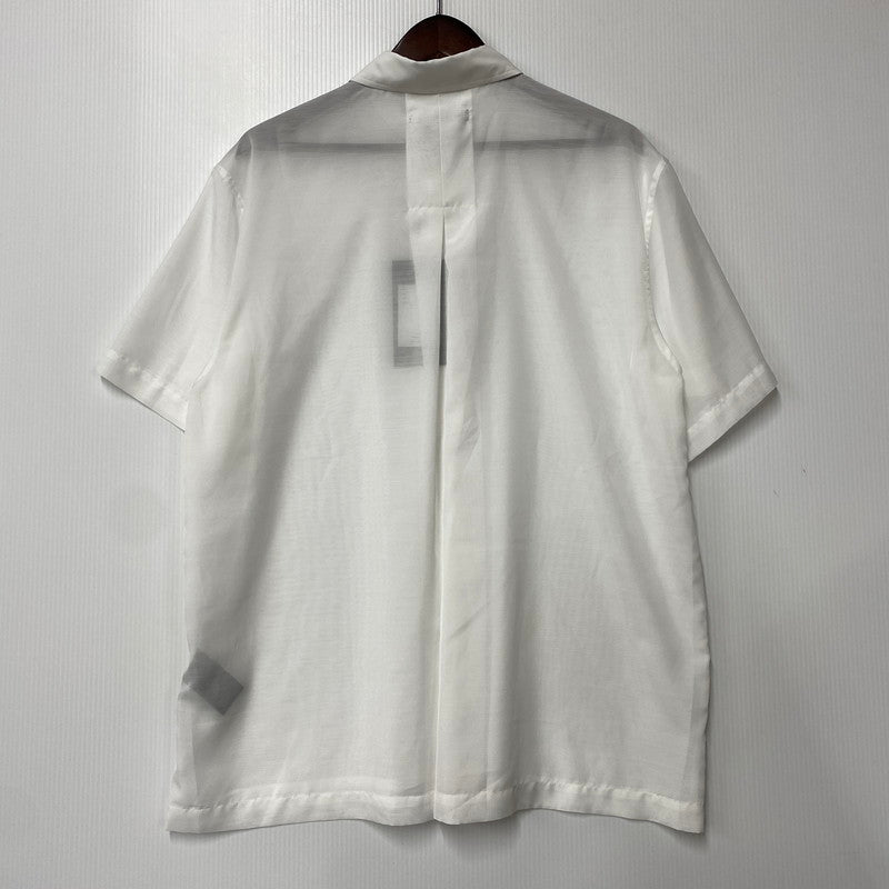 【中古美品】【メンズ】 JUHA ユハ 10230704-4 SHEER LIGHT SS SHIRT シアー ライト ショートスリーブ シャツ トップス 半袖 140-260529-cs-09-izu サイズ：4 カラー：ホワイト 万代Net店