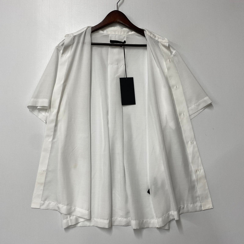 【中古美品】【メンズ】 JUHA ユハ 10230704-4 SHEER LIGHT SS SHIRT シアー ライト ショートスリーブ シャツ トップス 半袖 140-260529-cs-09-izu サイズ：4 カラー：ホワイト 万代Net店
