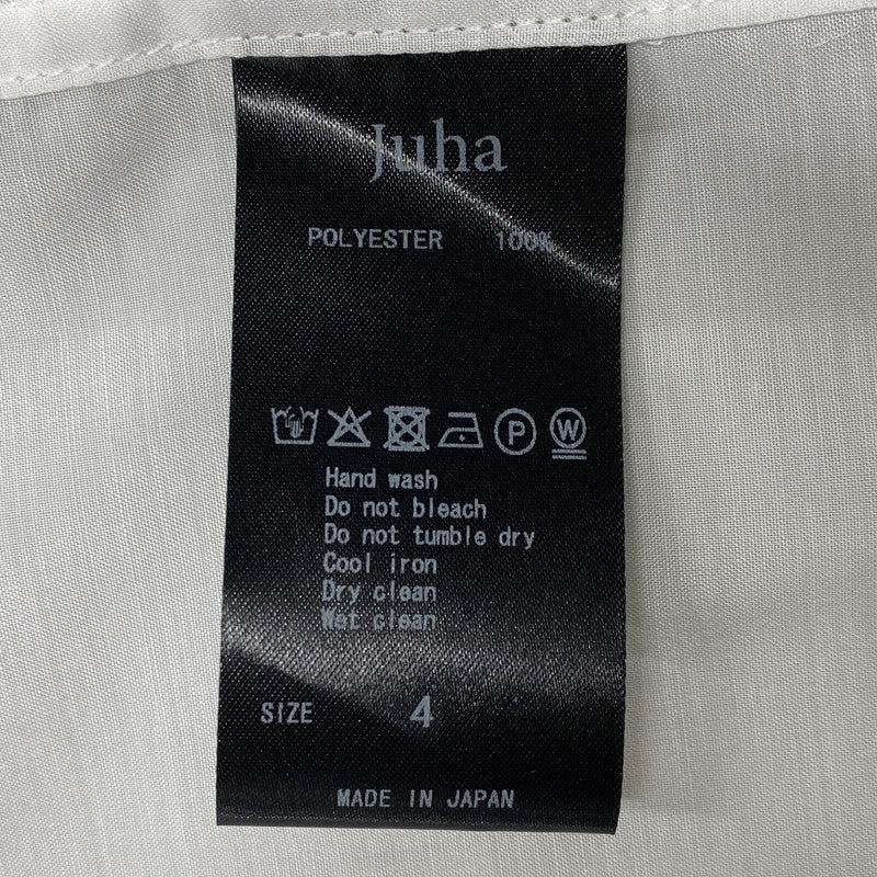 【中古美品】【メンズ】 JUHA ユハ 10230704-4 SHEER LIGHT SS SHIRT シアー ライト ショートスリーブ シャツ トップス 半袖 140-260529-cs-09-izu サイズ：4 カラー：ホワイト 万代Net店