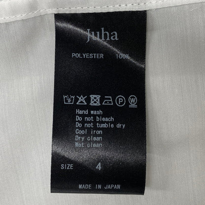 【中古美品】【メンズ】 JUHA ユハ 10230704-4 SHEER LIGHT SS SHIRT シアー ライト ショートスリーブ シャツ トップス 半袖 140-260529-cs-09-izu サイズ：4 カラー：ホワイト 万代Net店