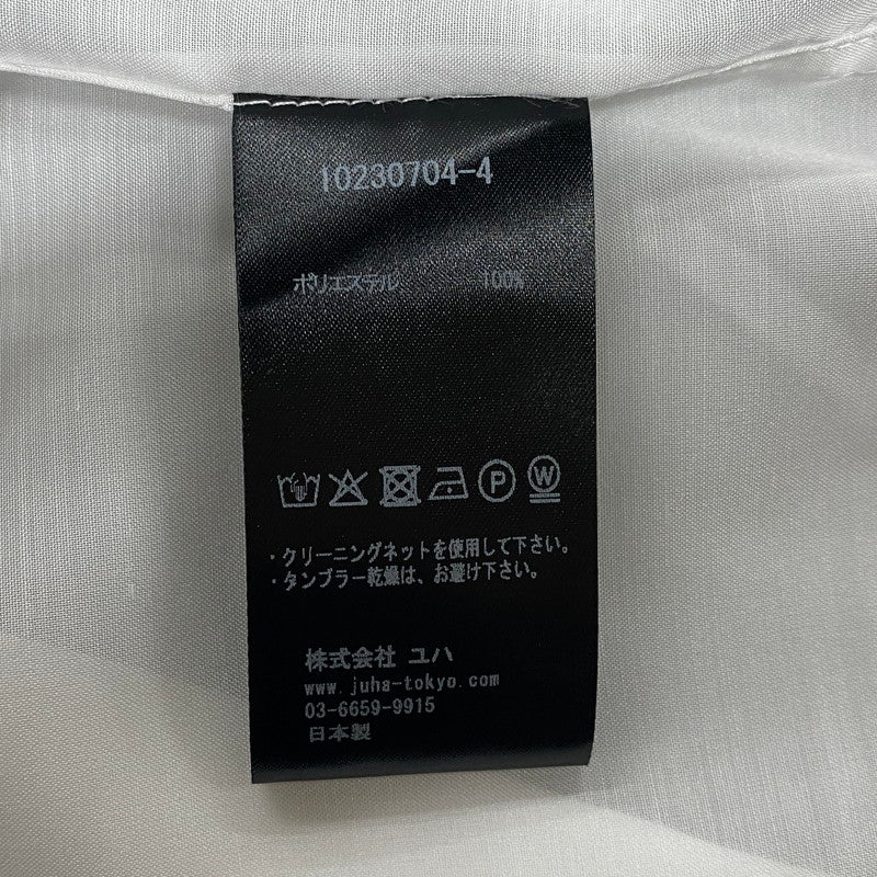 【中古美品】【メンズ】 JUHA ユハ 10230704-4 SHEER LIGHT SS SHIRT シアー ライト ショートスリーブ シャツ トップス 半袖 140-260529-cs-09-izu サイズ：4 カラー：ホワイト 万代Net店