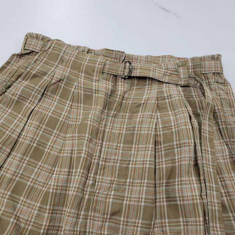 【中古美品】【メンズ】 ANCELLM アンセルム AGING CHECK BELT-LESS SLACKS ANC-PT104 チェック ベルトレス スラックス パンツ 151-260530-as-10-izu サイズ：1 カラー：GREEN 万代Net店