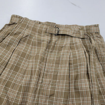 【中古美品】【メンズ】 ANCELLM アンセルム AGING CHECK BELT-LESS SLACKS ANC-PT104 チェック ベルトレス スラックス パンツ 151-260530-as-10-izu サイズ：1 カラー：GREEN 万代Net店